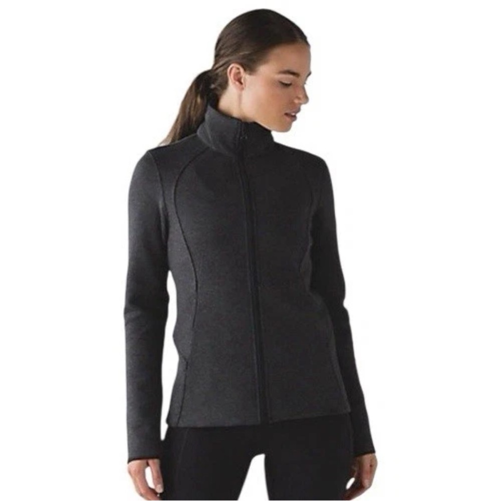 Lululemon Insculpt Heather Gray Jacket Sz 4